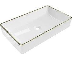 Praustuvas Mexen Nadia, 62 x 35 cm, Baltas/Gold edge