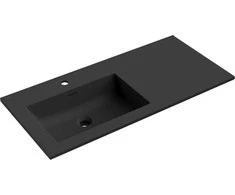 Praustuvas Mexen Otis, Left, 101 x 46,5 cm, Juodas matt