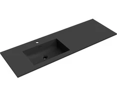 Praustuvas Mexen Otis, Left, 141 x 46,5 cm, Juodas matt