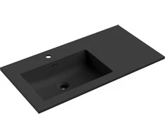 Praustuvas Mexen Otis, Left, 91 x 46,5 cm, Juodas matt