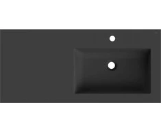 Praustuvas Mexen Otis, Right, 101 x 46,5 cm, Juodas matt
