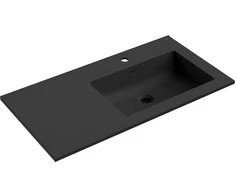 Praustuvas Mexen Otis, Right, 91 x 46,5 cm, Juodas matt