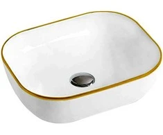 Praustuvas Mexen Rita, Baltas/Gold edge