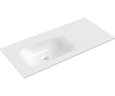 Praustuvas Mexen Vela, Left, 101 x 46,5 cm, Baltas glossy