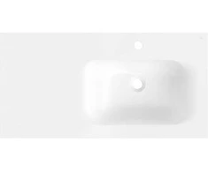 Praustuvas Mexen Vela, Right, 91 x 46,5 cm, Baltas glossy