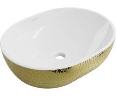 Praustuvas Mexen Viki 48 cm, Baltas/Gold pattern