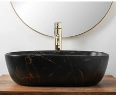 Praustuvas Rea Belinda, Juodas Marble Mat