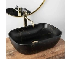 Praustuvas Rea Belinda, Juodas Marble Mat