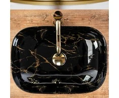 Praustuvas Rea Belinda, Juodas Marble Shiny