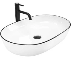 Praustuvas Rea Cleo 61, Baltas/Juodas edge