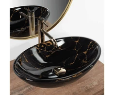 Praustuvas REA Pamela, Juodas Marble Shiny