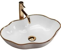 Praustuvas Rea Pearl, Baltas/Gold Edge