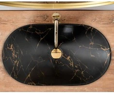 Praustuvas Rea Royal 60, Juodas Marble Mat