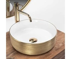 Praustuvas Rea Sami, Baltas/Gold