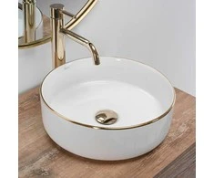 Praustuvas Rea Sami, Baltas/Gold Edge