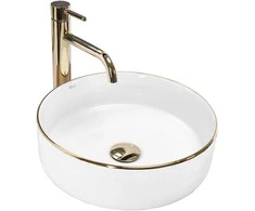 Praustuvas Rea Sami, Baltas/Gold Edge
