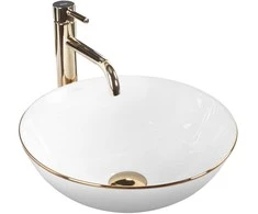 Praustuvas REA Stella, Baltas/Gold edge
