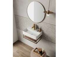 Praustuvo maišytuvas Laveo Pola Low su klik-klak, Brushed Gold