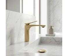 Praustuvo maišytuvas PREMIUM REA Vision Low, Brushed Gold