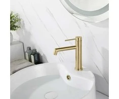 Praustuvo maišytuvas Rea Foss Low, Brushed Gold