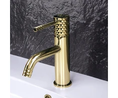 Praustuvo maišytuvas REA Lungo Diamond Low, Gold