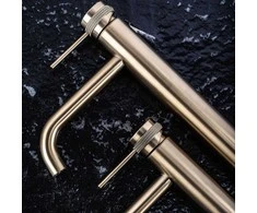 Praustuvo maišytuvas REA Lungo Grip Low, Brushed Gold