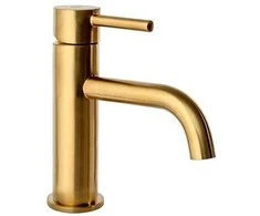 Praustuvo maišytuvas REA Lungo Low, Brushed Gold