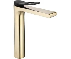 Praustuvo maišytuvas REA Soul High, Brushed Gold / Juodas