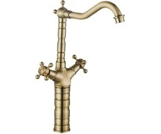 Praustuvo/plautuvės maišytuvas REA Rustico, Antique Gold