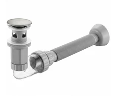 Praustuvo sifonas REA Flow su Click-Clack, Brushed Nickel