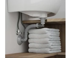 Praustuvo sifonas REA Flow su Click-Clack, Brushed Gold