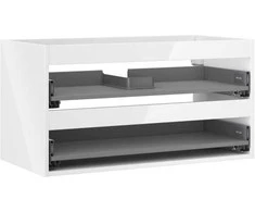 Praustuvo spintelės korpusas Mexen Box-A, 90 cm, 2 stalčiai, Baltas glossy