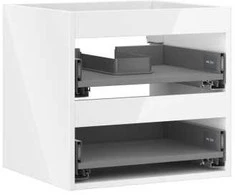 Praustuvo spintelės korpusas Mexen Box-A, 50 cm, 2 stalčiai, Baltas glossy