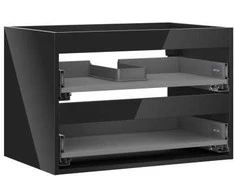 Praustuvo spintelės korpusas Mexen Box-A, 70 cm, 2 stalčiai, Juodas glossy