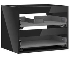 Praustuvo spintelės korpusas Mexen Box-A, 60 cm, 2 stalčiai, Juodas glossy