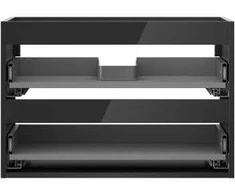 Praustuvo spintelės korpusas Mexen Box-A, 70 cm, 2 stalčiai, Juodas glossy