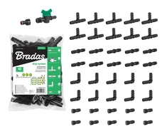 Priedų rinkinys Bradas lašelinio laistymo juostai 16 mm (42 vnt.)