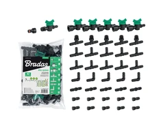Priedų rinkinys Bradas lašelinio laistymo juostai 16 mm (42 vnt.)