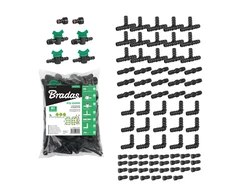 Priedų rinkinys Bradas lašelinio laistymo juostai 16 mm (81 vnt.)