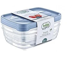 Priešpiečių dėžutė su dangteliu, 2 L, 3 vnt.