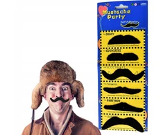 Priklijuojami dirbtiniai ūsai, 6 vnt.