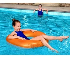Pripučiamas plaukimo ratas Bestway Neon, 91 cm, oranžinis