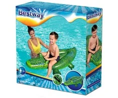 Pripučiamas plaustas Bestway Krokodilas, 152 x 71 cm