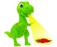 Projektorius dinzoauras T-rex su rašikliais