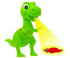 Projektorius dinzoauras T-rex su rašikliais