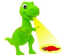 Projektorius dinzoauras T-rex su rašikliais