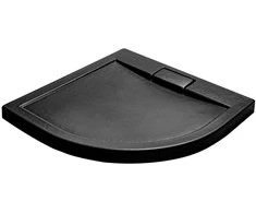Pusapvalis dušo padėklas Besco Axim UltraSlim Stone Effect New, 80 x 80 x 4,5 cm