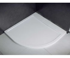Pusapvalis dušo padėklas Besco Axim UltraSlim, 90 x 90 x 4,5 cm