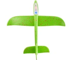 Putplasčio lėktuvas šviečiantis, 47 cm, žalias