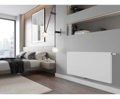 Radiatorius Mexen Flat CCF11, 400 x 900 mm, pajungimas iš apačios per vidurį, 499 W, baltas